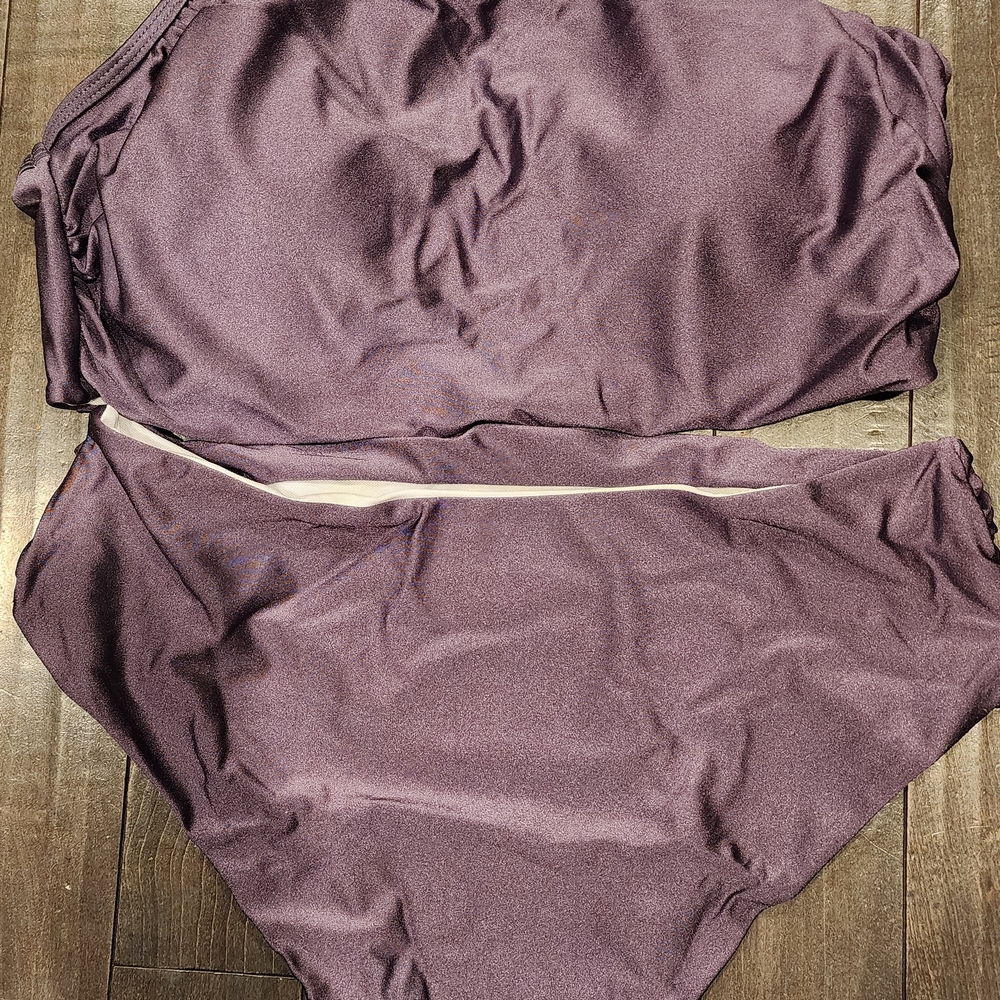High-Rise Two-Piece Bikini Set in Plum - Picture 4 of 4